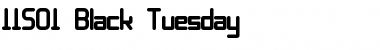 11S01 Black Tuesday Regular Font