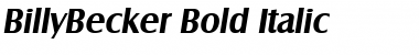 BillyBecker Bold Italic Font