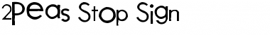 Download 2Peas Stop Sign Font