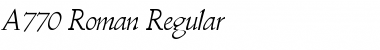 A770-Roman Regular Font