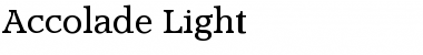 Accolade-Light Regular Font