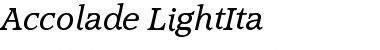 Download Accolade-LightIta Font Download Accolade-LightIta Font