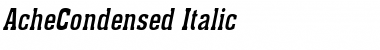 AcheCondensed Italic Font