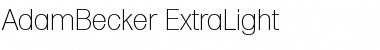 AdamBecker-ExtraLight Font