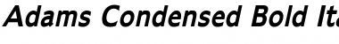 Adams Condensed Bold Italic Font