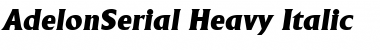 AdelonSerial-Heavy Italic Font