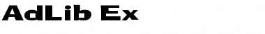 AdLib Ex Regular Font AdLib Ex Regular Font