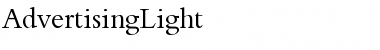 Download AdvertisingLight Font Download AdvertisingLight Font