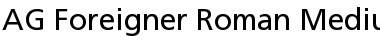AG Foreigner-Roman Medium Font