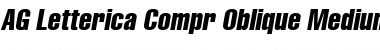 AG Letterica Compr-Oblique Font