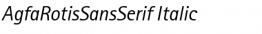 Agfa Rotis Sans Serif Italic Font