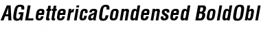 AGLettericaCondensed BoldOblique Font