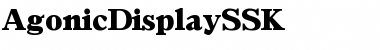 AgonicDisplaySSK Regular AgonicDisplaySSK Regular