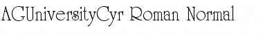 Download AGUniversityCyr-Roman Font