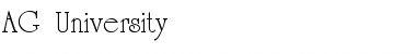 Download AG_University Font