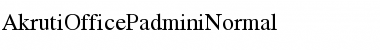 AkrutiOfficePadmini Normal Font