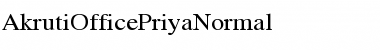 AkrutiOfficePriya Normal Font