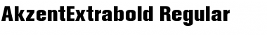 AkzentExtrabold Regular Font AkzentExtrabold Regular Font