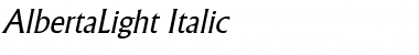 AlbertaLight Italic