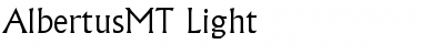 AlbertusMT-Light Font