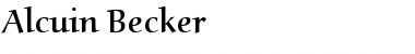 Alcuin Becker Regular Font