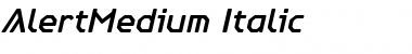 AlertMedium Italic Regular Font