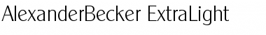 AlexanderBecker-ExtraLight Regular