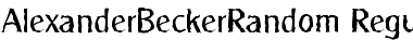 AlexanderBeckerRandom Regular Font