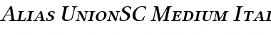 Download Alias UnionSC Medium Italic Font