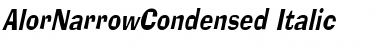 AlorNarrowCondensed Font