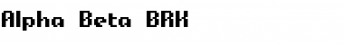 Alpha Beta BRK Regular Font