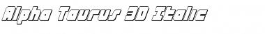 Alpha Taurus 3D Italic Font