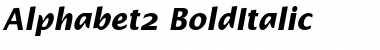 Alphabet2 Bold Italic Font