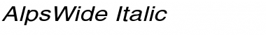 AlpsWide Italic Font