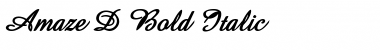 Amaze D Bold Italic Font