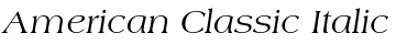 American Classic Italic Font