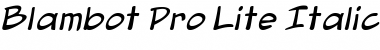 Blambot Pro Lite Font