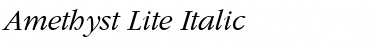 Amethyst Lite Italic Italic Font
