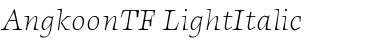 Download AngkoonTF-LightItalic Font