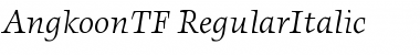 Download AngkoonTF-RegularItalic Font