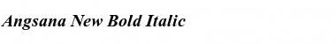 Angsana New Bold Italic Font