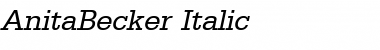 AnitaBecker Italic