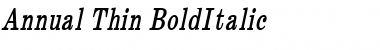Annual Thin Font