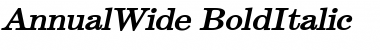AnnualWide BoldItalic Font