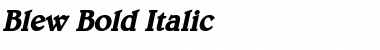 Blew Bold Italic Font