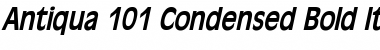Antiqua 101-Condensed Bold Italic Font