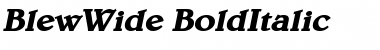 BlewWide BoldItalic Font