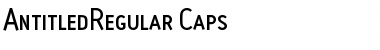 AntitledRegular Caps Regular Font
