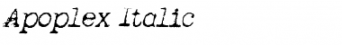 Apoplex Italic Font