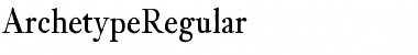 ArchetypeRegular Regular Font